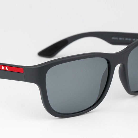 Prada Linea Rossa Men ACTIVE Sunglasses Grey Rubber Mirror Black Square PS01US - Picture 6 of 10